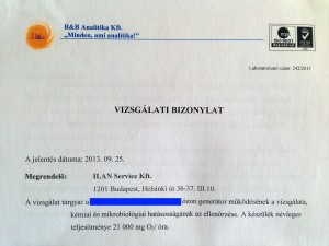 Vizsgálati bizonylat